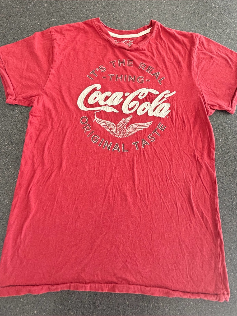 Coca Cola Red Graphic Short Sleeve Tee with White Logo
